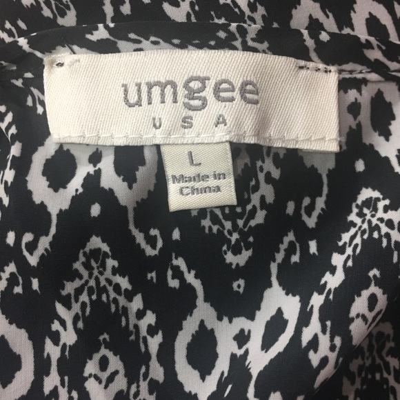 Umgee black and white dress size large - Picture 4 of 5